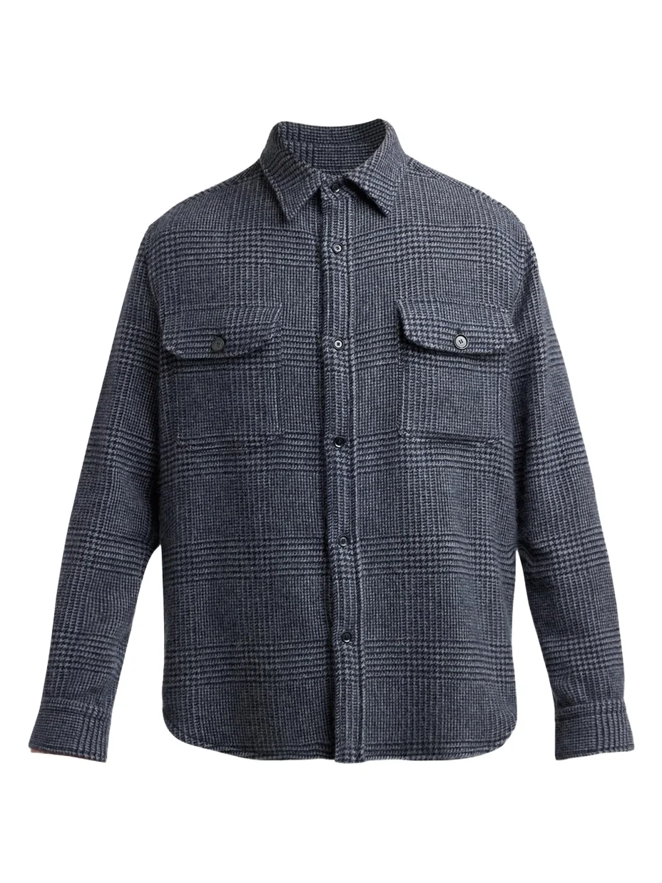 Brioni Men's Vagabond Cashmere Plaid Overshirt