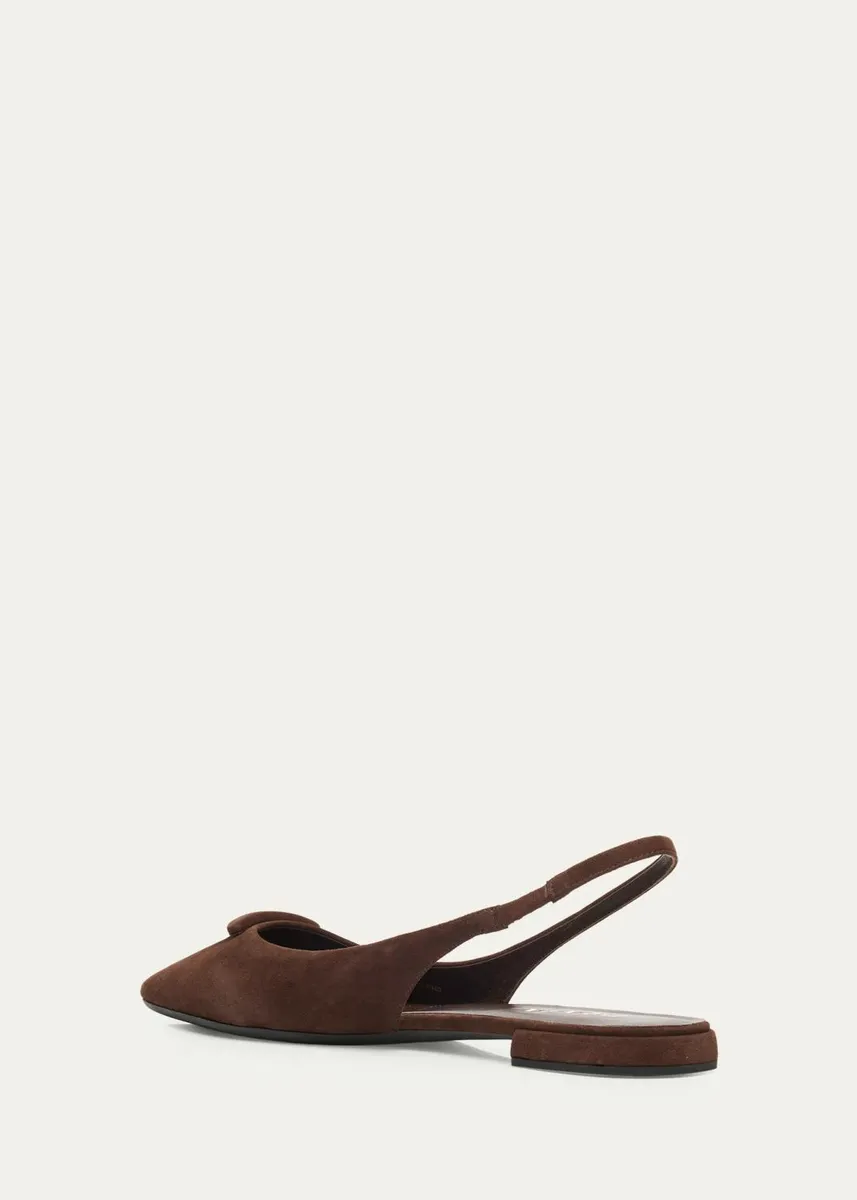 Prada Suede Slingback Flats | Thumbnail 4 Prada Suede Slingback Flats | Thumbnail 4