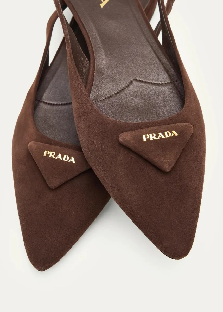 Prada Suede Slingback Flats | Thumbnail 5 Prada Suede Slingback Flats | Thumbnail 5