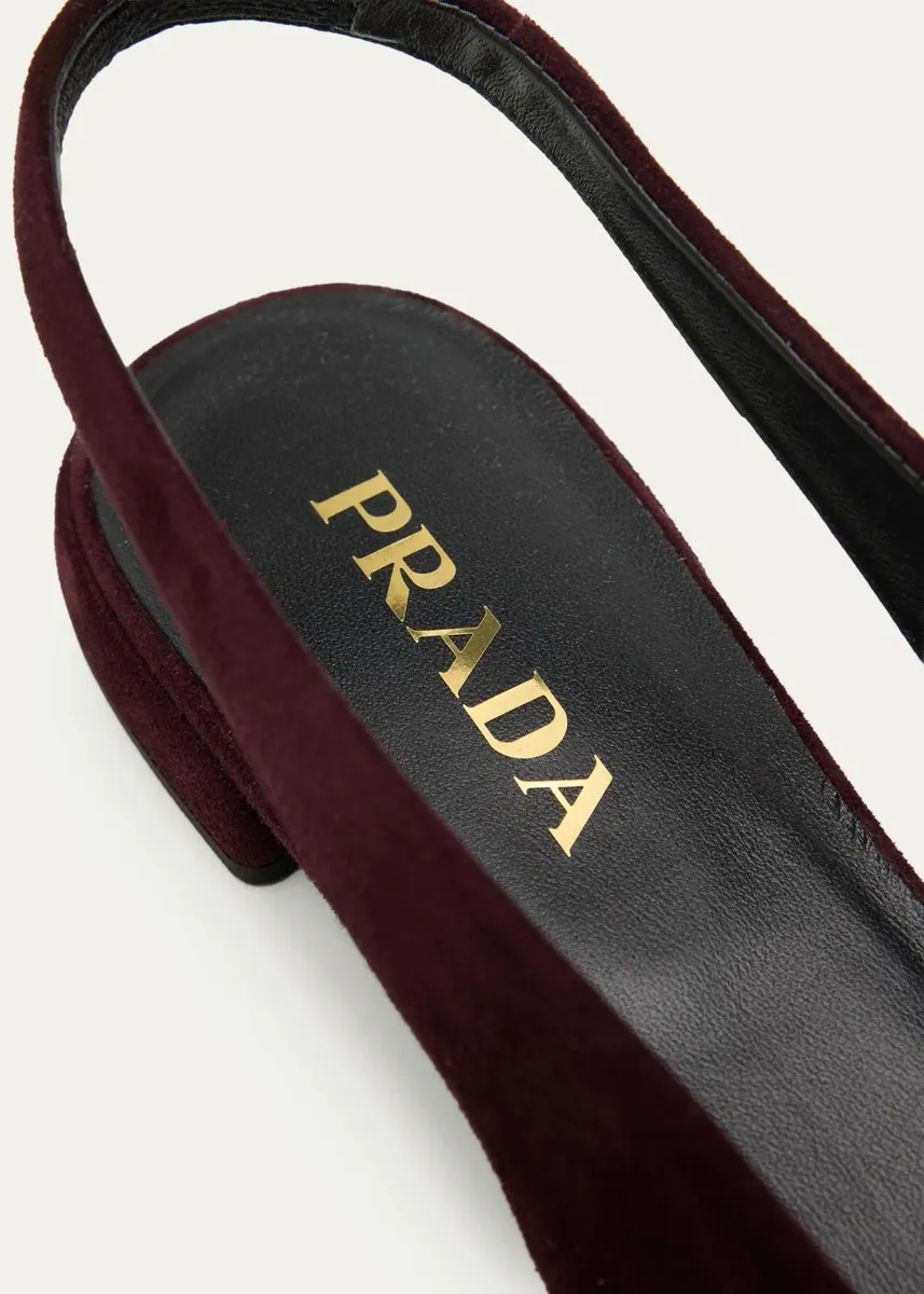 Prada Suede Slingback Flats | Thumbnail 5 Prada Suede Slingback Flats | Thumbnail 5