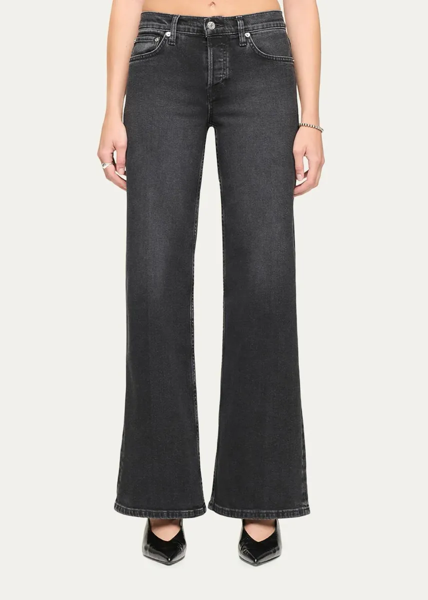 RE/DONE Laurel Mid-Rise Wide-Leg Jeans | Thumbnail 4
