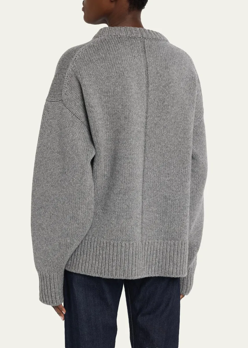 The Row Ophelia Wool-Cashmere Crewneck Sweater | Thumbnail 3