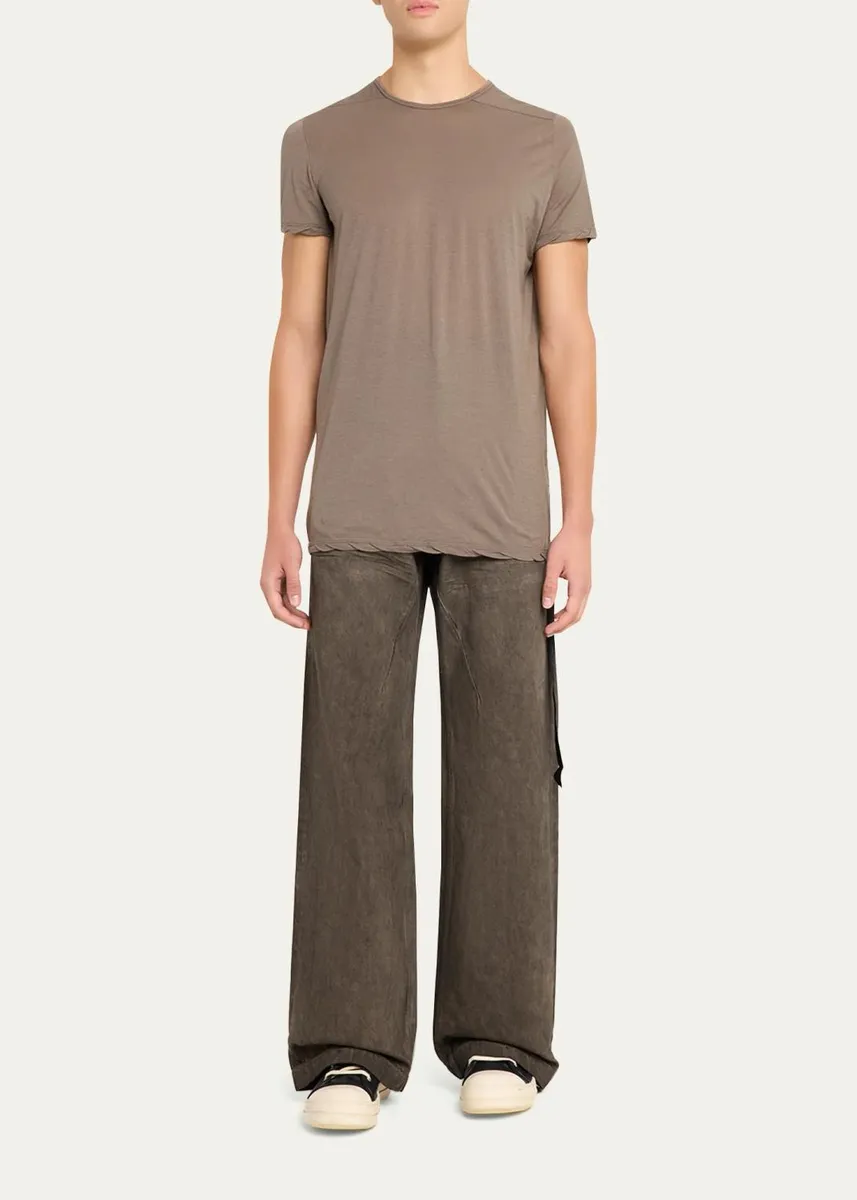 DRKSHDW RICK OWENS Men's Cotton Slim Longline Crewneck T-Shirt | Thumbnail 2