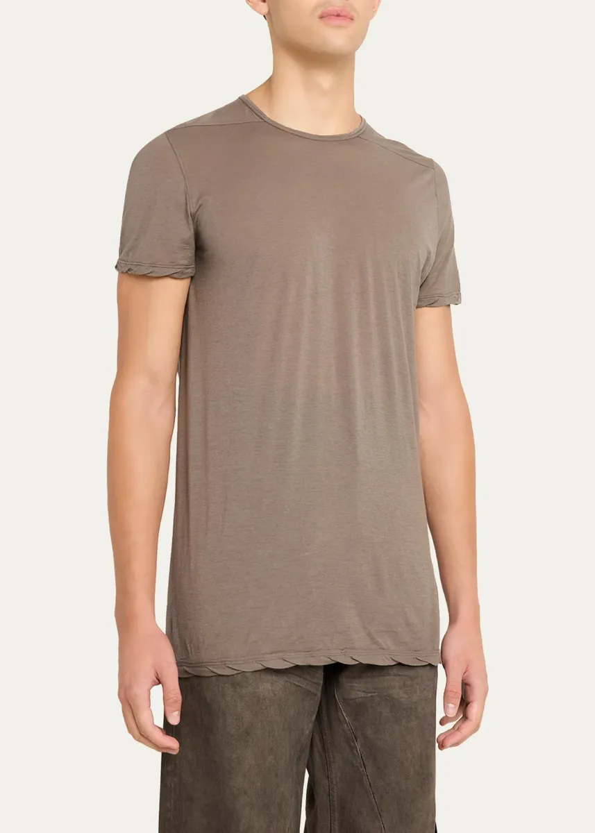 DRKSHDW RICK OWENS Men's Cotton Slim Longline Crewneck T-Shirt | Thumbnail 4