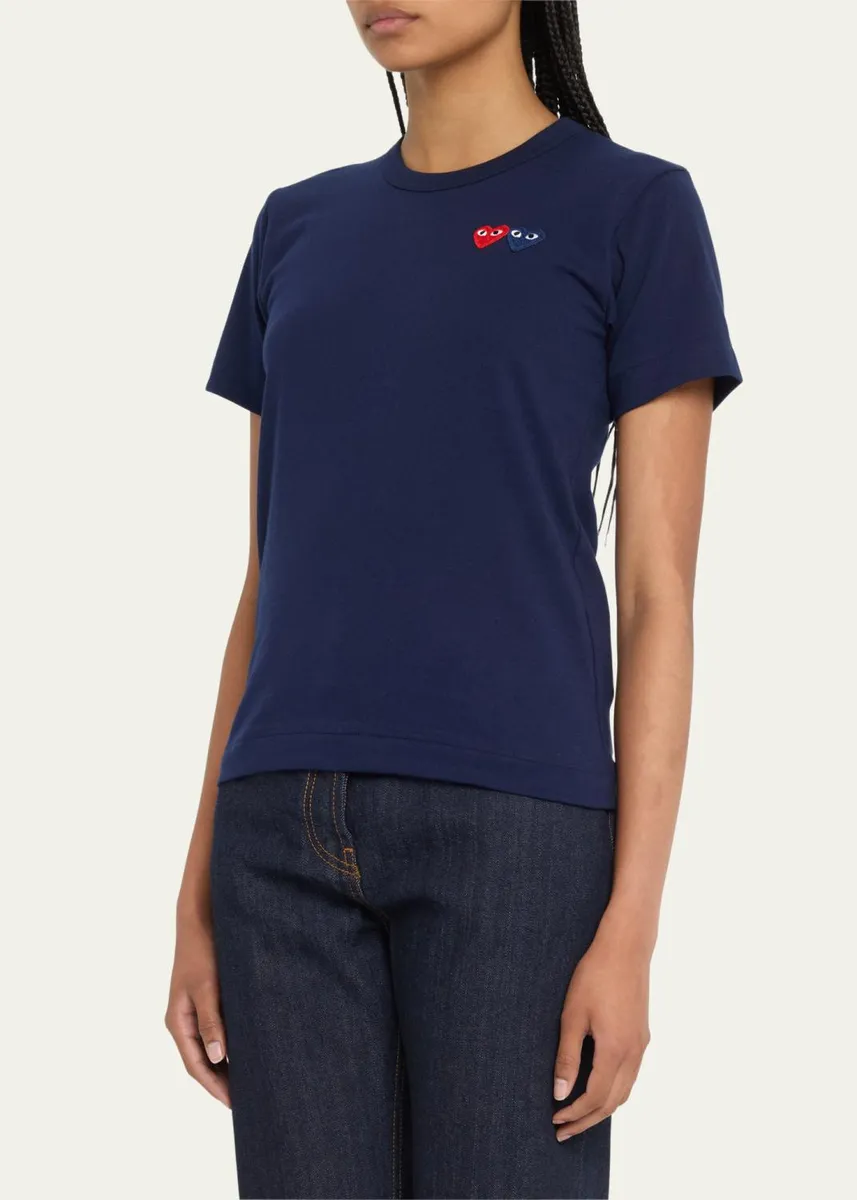 CDG Play Heart Logo Short-Sleeve Cotton T-Shirt | Thumbnail 4 CDG Play Heart Logo Short-Sleeve Cotton T-Shirt | Thumbnail 4