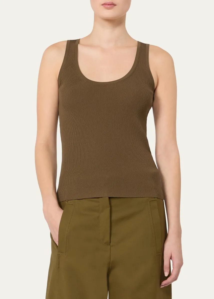 Max Mara Scoop-Neck Ribbed Tank Top | Thumbnail 4