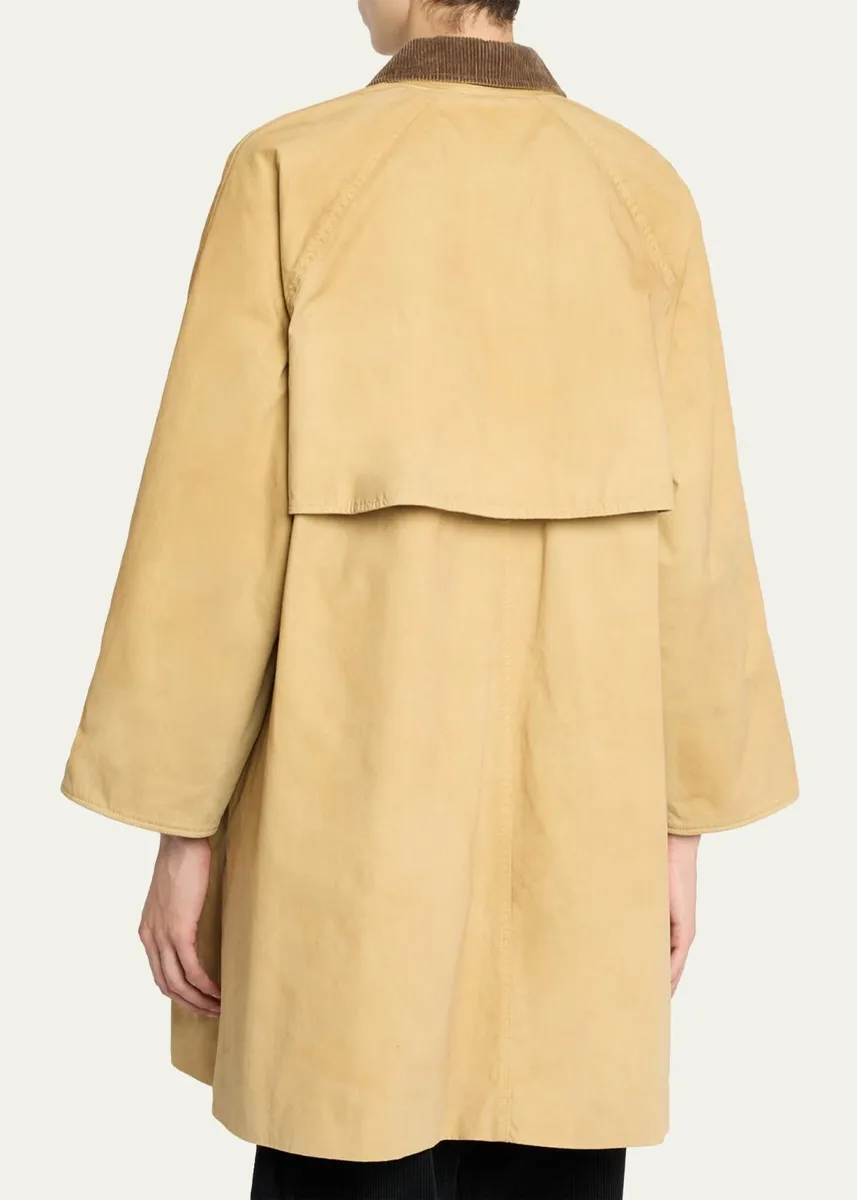 The Row Ina Corduroy Collar Single-Breasted Car Coat | Thumbnail 3