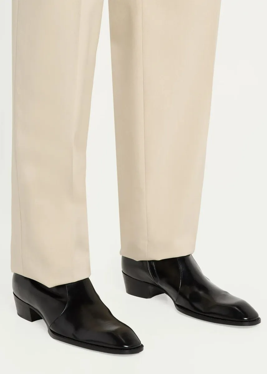 Saint Laurent Men's Aurelien Leather Ankle Boots | Thumbnail 2 Saint Laurent Men's Aurelien Leather Ankle Boots | Thumbnail 2