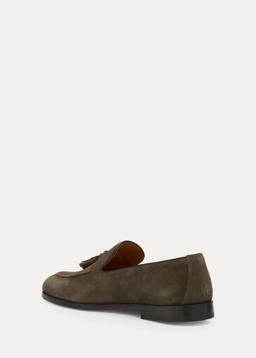 Doucals Men's Stresa Suede Loafers | Thumbnail 2 Doucals Men's Stresa Suede Loafers | Thumbnail 2