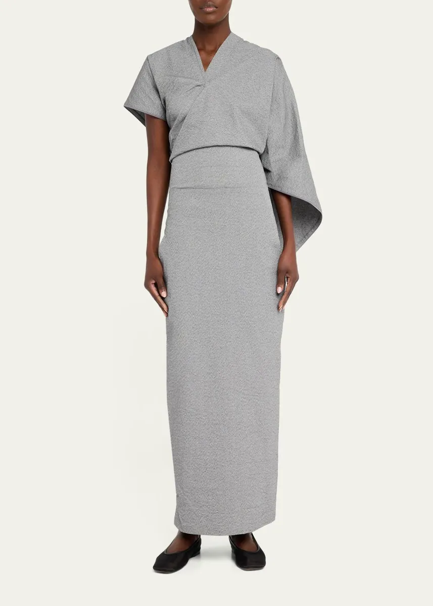 Issey Miyake Allow Sculptural Cape Maxi Dress | Thumbnail 2