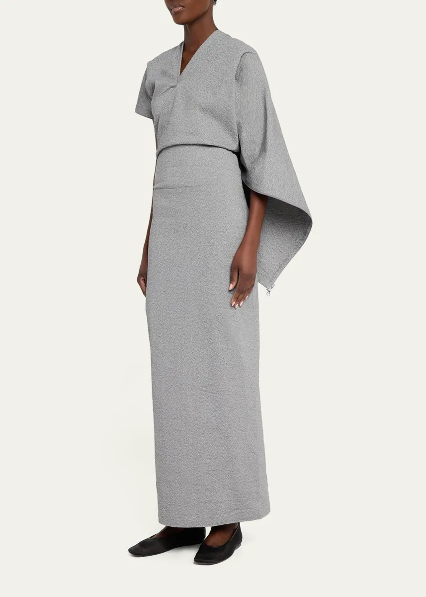 Issey Miyake Allow Sculptural Cape Maxi Dress | Thumbnail 4