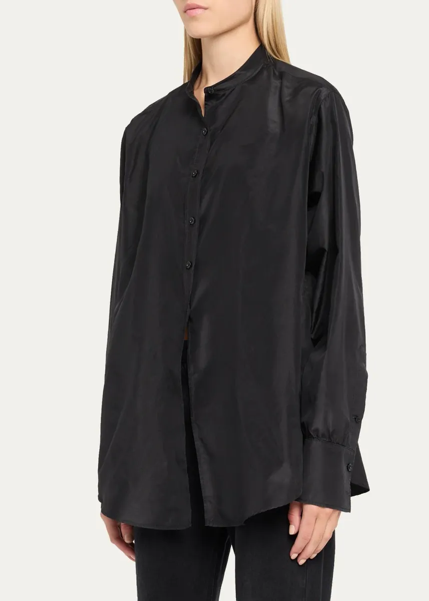 The Row Lula Silk Taffeta Button-Down Top | Thumbnail 4