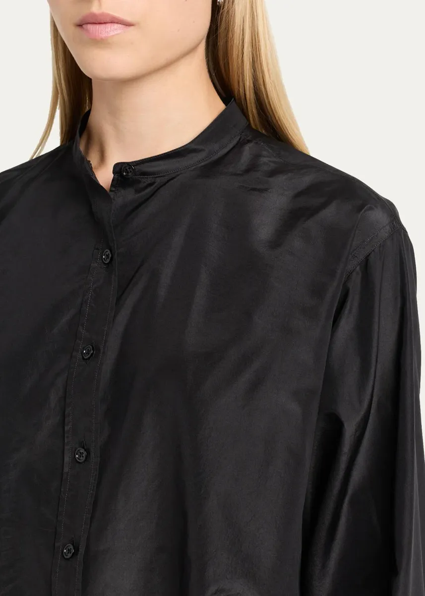 The Row Lula Silk Taffeta Button-Down Top | Thumbnail 5