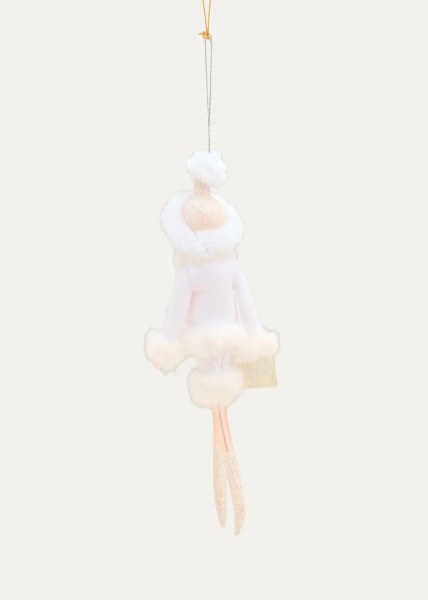De Carlini Faux-Fur Lady Ornament | Thumbnail 2 De Carlini Faux-Fur Lady Ornament | Thumbnail 2