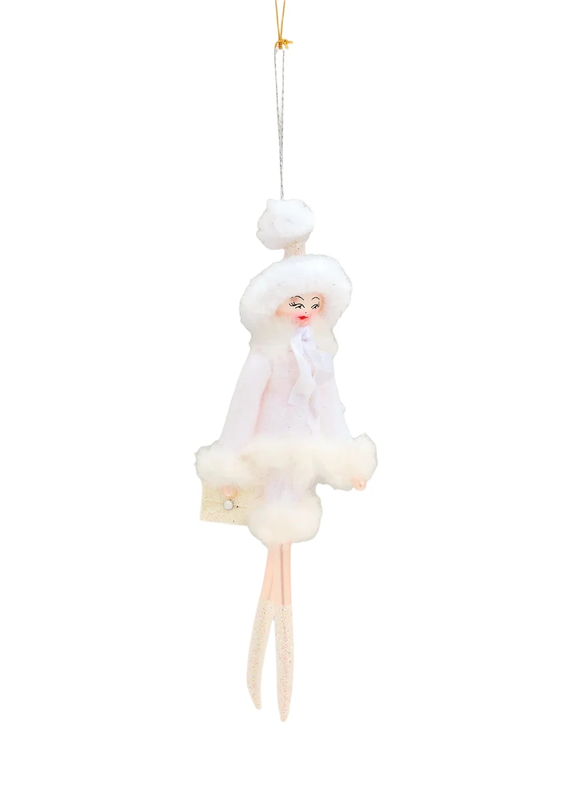 Faux-Fur Lady Ornament