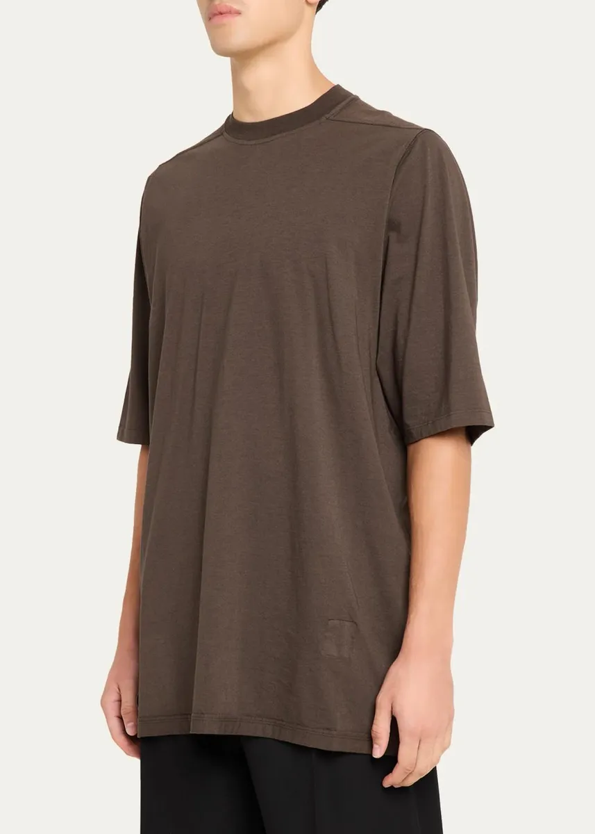 DRKSHDW RICK OWENS Men's Cotton Longline Crewneck T-Shirt | Thumbnail 4