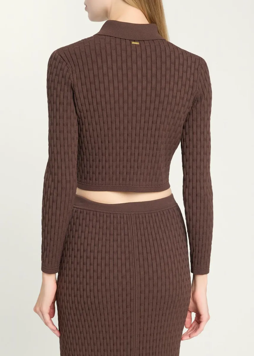 Toccin Posie Cropped Button-Front Knit Cardigan | Thumbnail 3