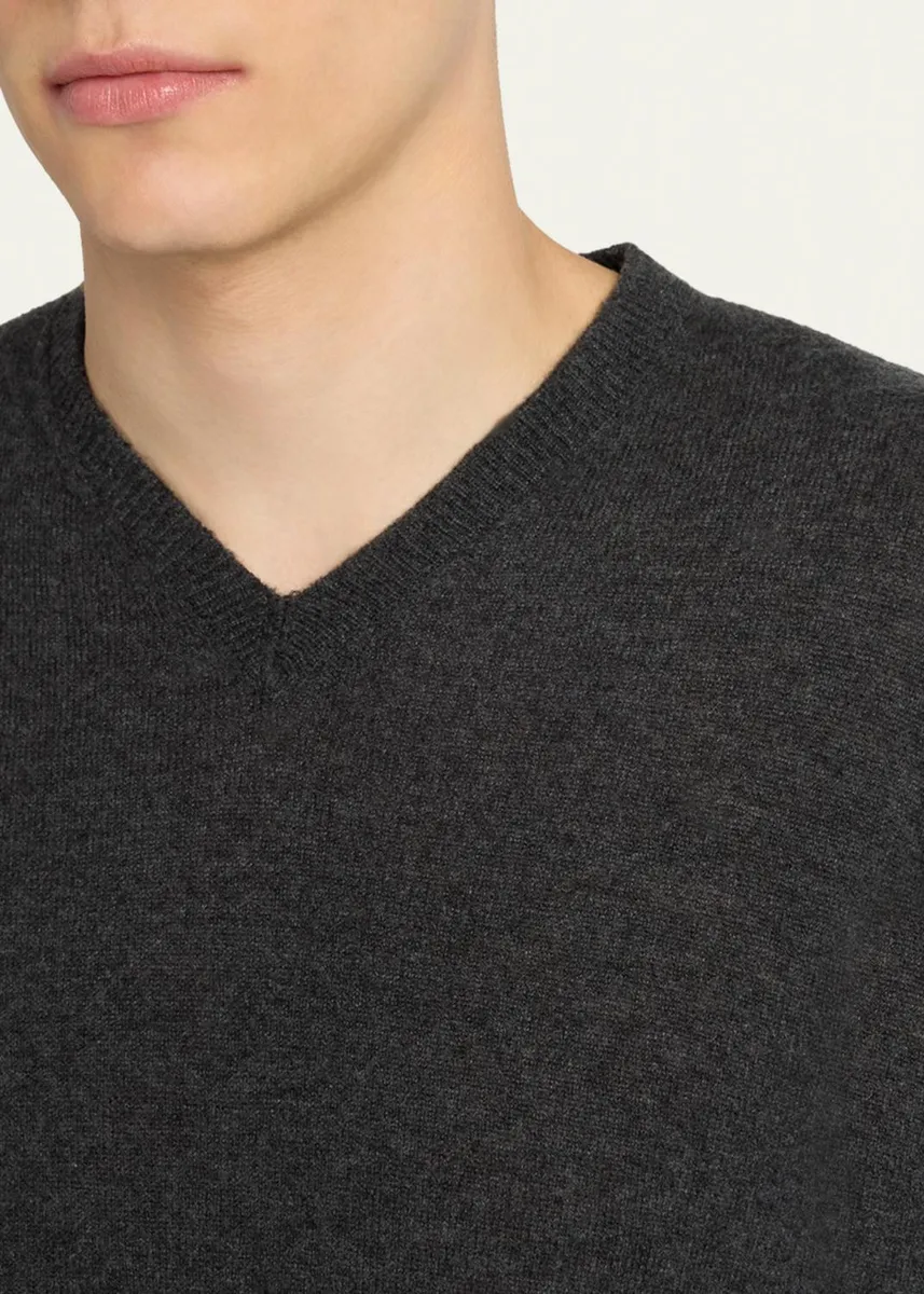 The Row Men's Thamm Cashmere V-Neck Sweater | Thumbnail 5 The Row Men's Thamm Cashmere V-Neck Sweater | Thumbnail 5