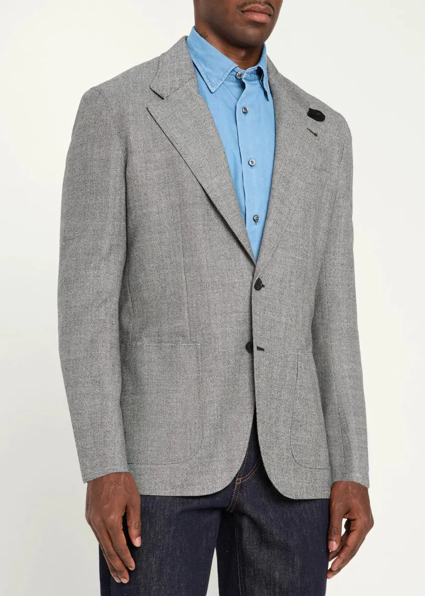 Brioni Men's Notch-Lapel Wool Blazer | Thumbnail 4