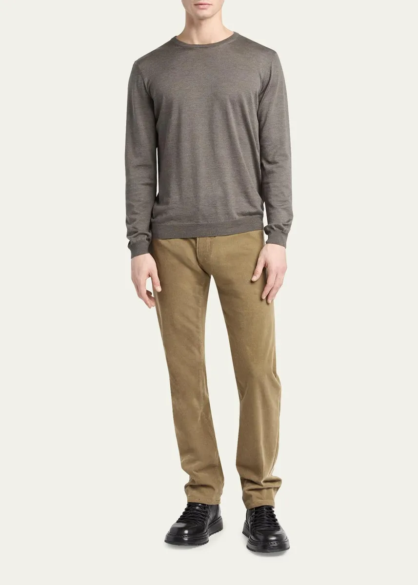 Giorgio Armani Men's Slim-Fit Corduroy Pants | Thumbnail 2