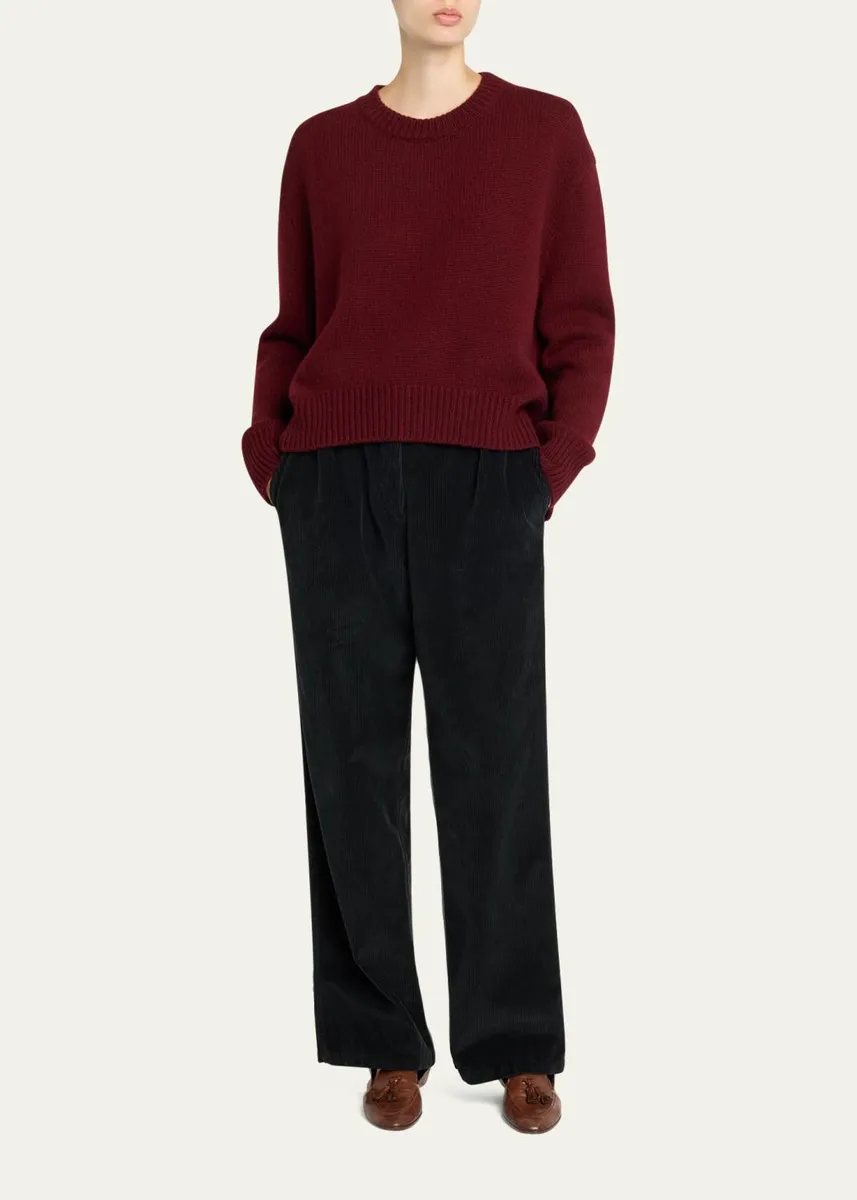 The Row Parth Cashmere Oversized Crewneck Sweater | Thumbnail 2 The Row Parth Cashmere Oversized Crewneck Sweater | Thumbnail 2