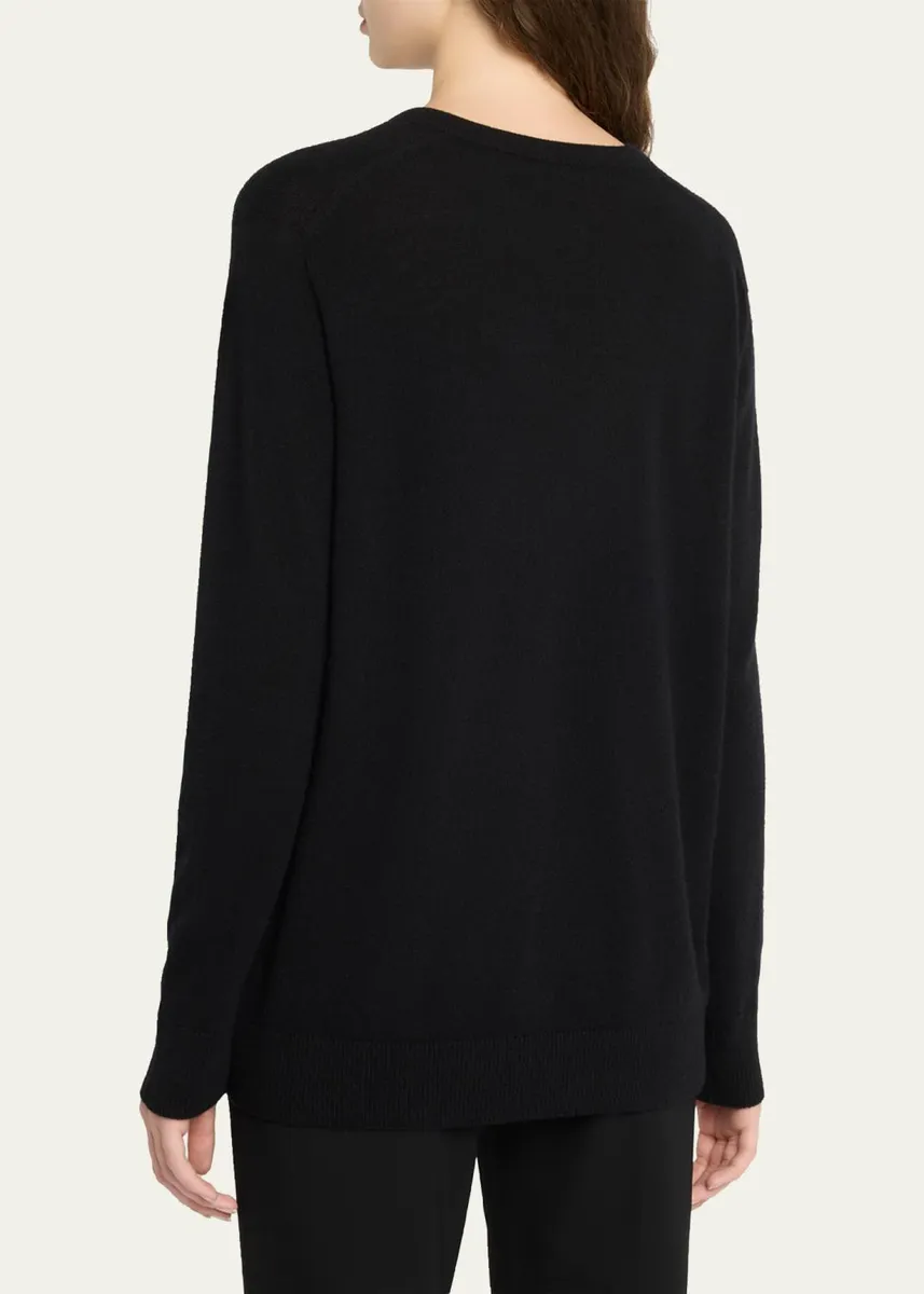 The Row Phora Lightweight Cashmere V-Neck Sweater | Thumbnail 3