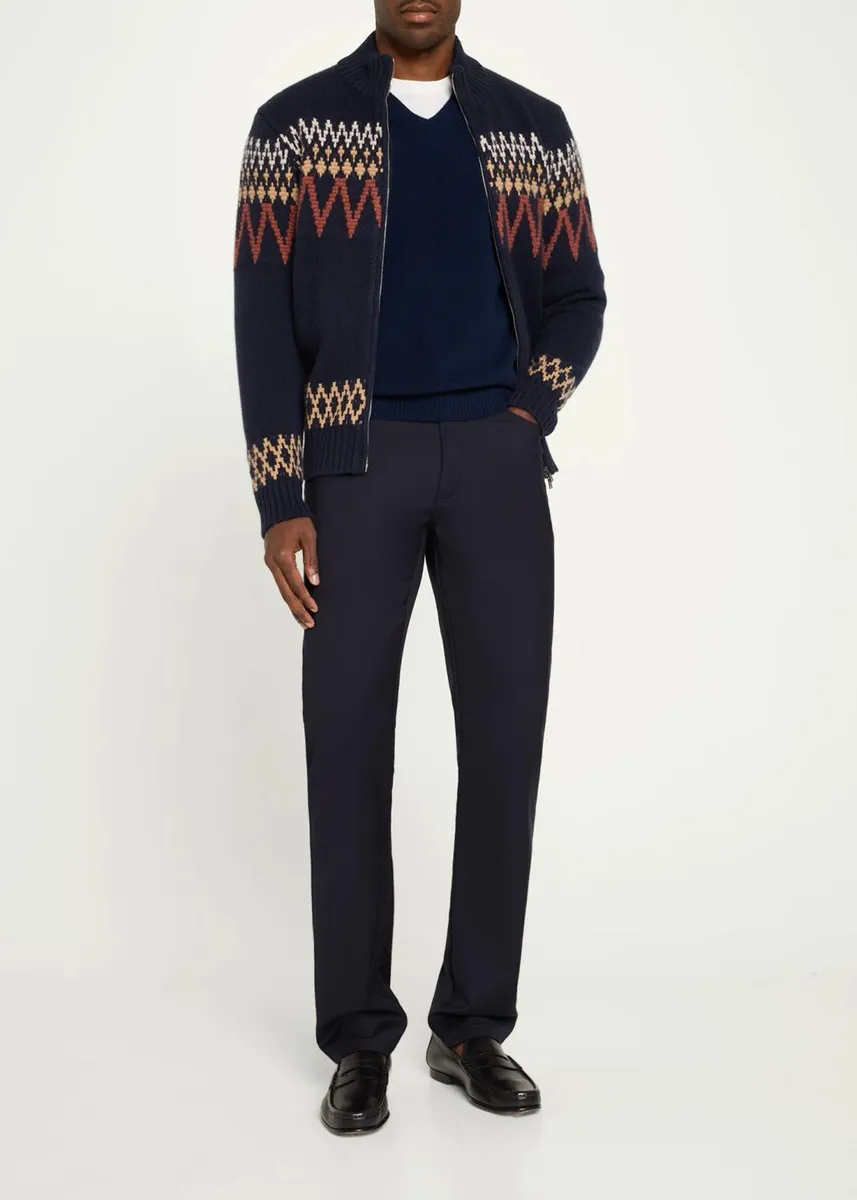 Fioroni Men's Jacquard Cashmere Jacket | Thumbnail 2