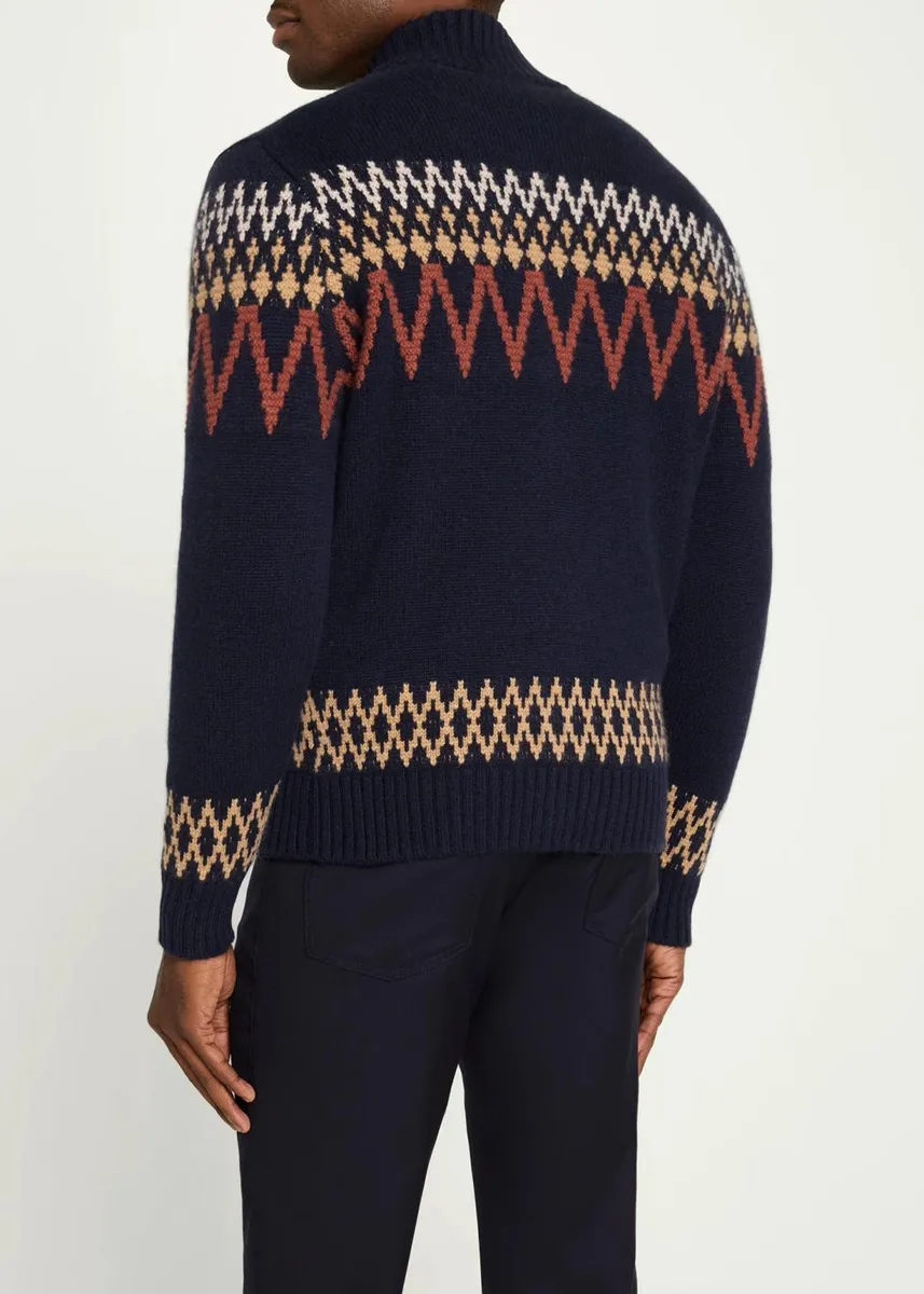 Fioroni Men's Jacquard Cashmere Jacket | Thumbnail 3