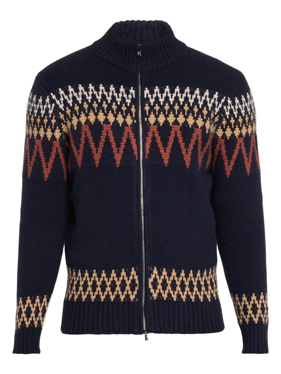 Fioroni Men's Jacquard Cashmere Jacket