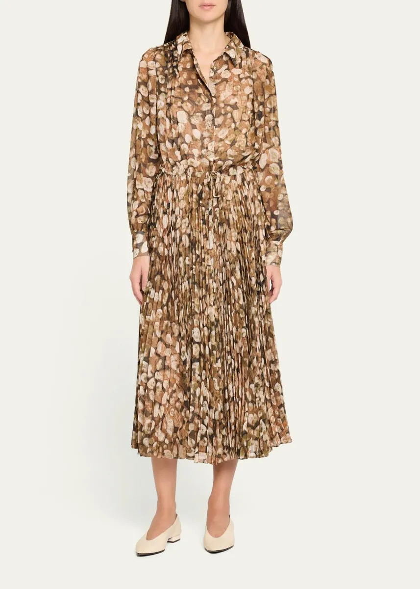 Cara Cara Finch Drawstring-Waist Midi Dress | Thumbnail 2