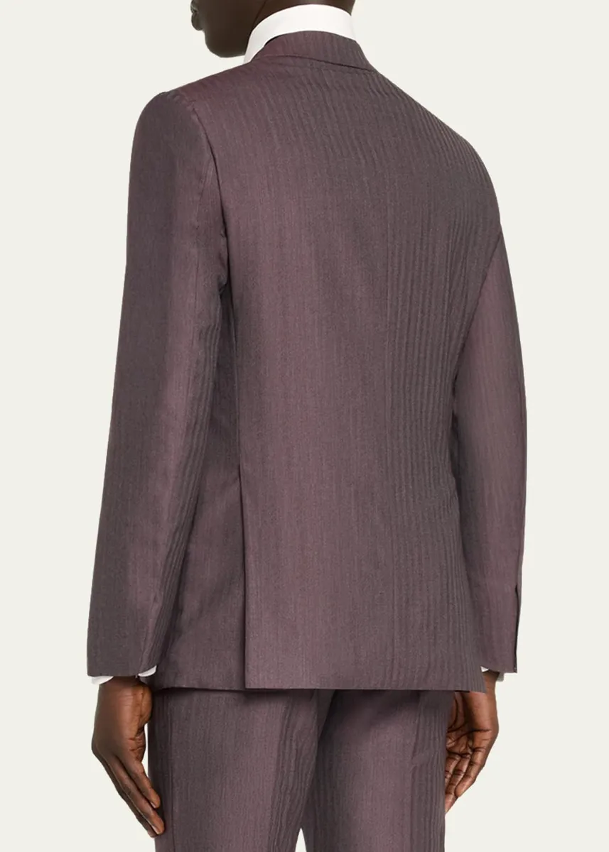 Brioni Men's Wool Herringbone Single-Breasted Suit | Thumbnail 5