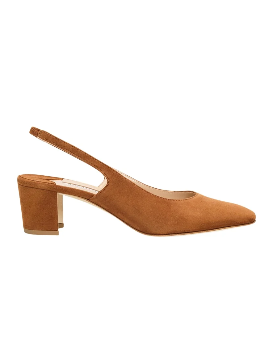 50mm Allurasan Suede Slingback Pumps