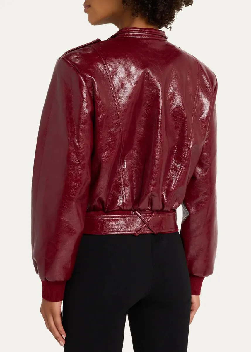 Toccin Keeley Belted Faux Leather Biker Jacket | Thumbnail 3 Toccin Keeley Belted Faux Leather Biker Jacket | Thumbnail 3