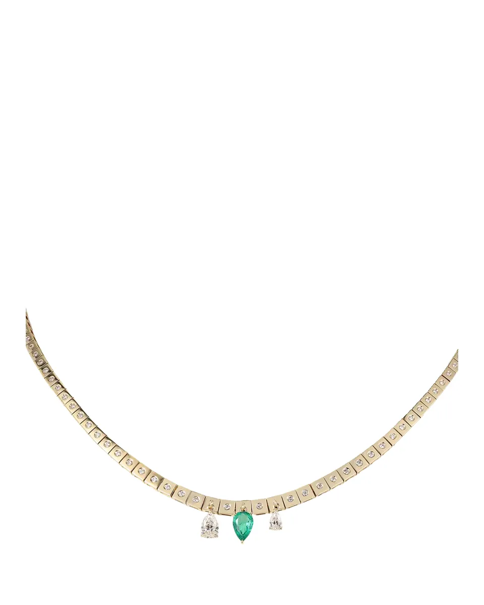 Type Jewelry LEGGO Fringe Emerald and Diamond Tennis Necklace | Thumbnail 2 Type Jewelry LEGGO Fringe Emerald and Diamond Tennis Necklace | Thumbnail 2