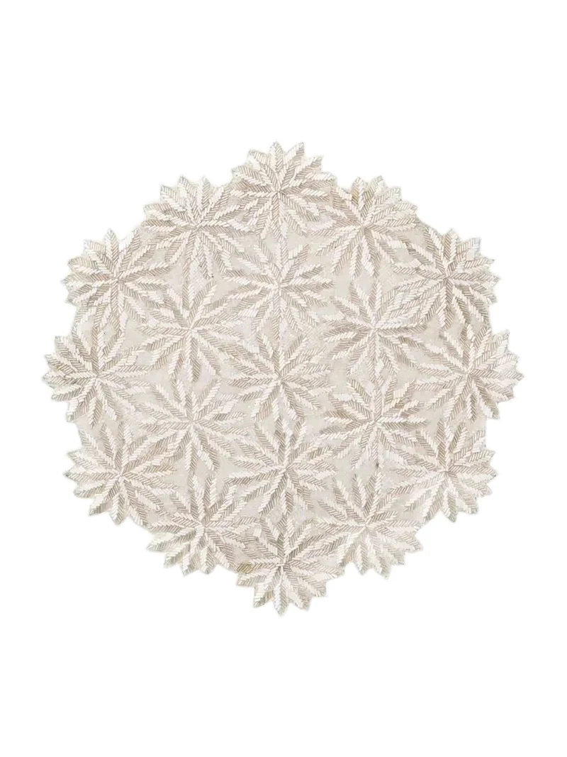 Winter Lace Beaded Placemat