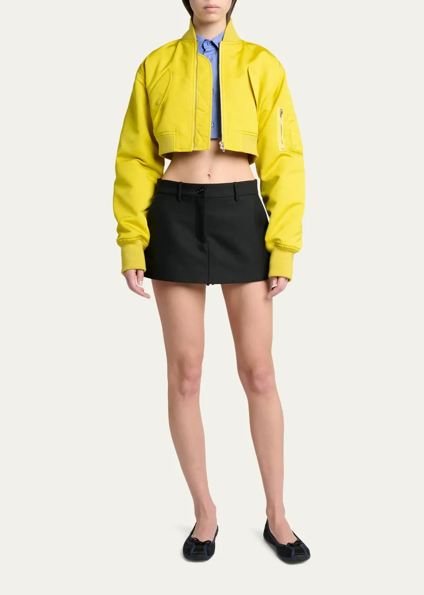 Balenciaga Starch Regenerative Wool Mini Hybrid Skort | Thumbnail 2 Balenciaga Starch Regenerative Wool Mini Hybrid Skort | Thumbnail 2
