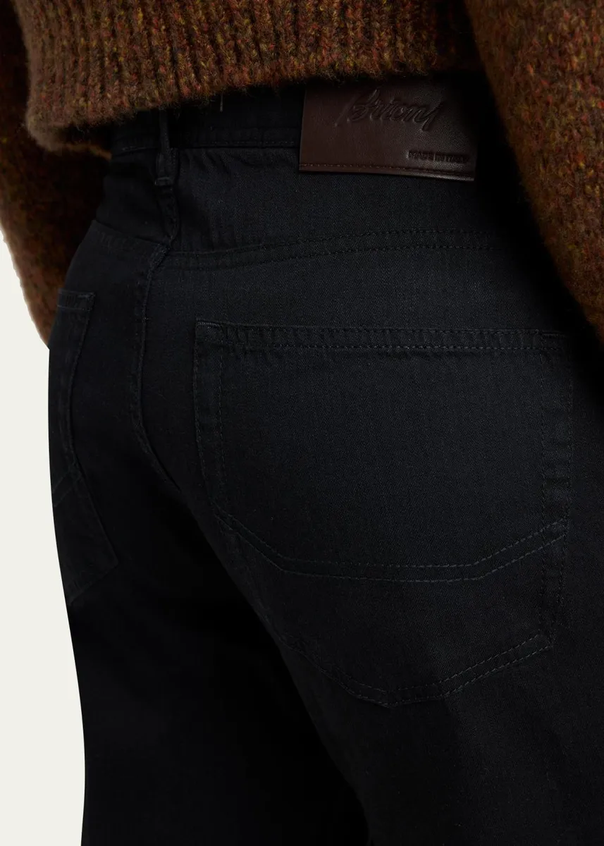 Brioni Men's Black Denim Slim Five-Pocket Pants | Thumbnail 5 Brioni Men's Black Denim Slim Five-Pocket Pants | Thumbnail 5
