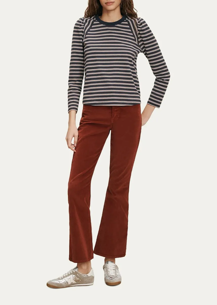 Veronica Beard Mason Striped Crewneck Baseball T-Shirt | Thumbnail 2 Veronica Beard Mason Striped Crewneck Baseball T-Shirt | Thumbnail 2