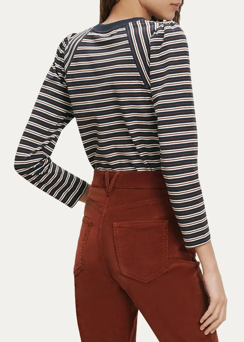 Veronica Beard Mason Striped Crewneck Baseball T-Shirt | Thumbnail 3 Veronica Beard Mason Striped Crewneck Baseball T-Shirt | Thumbnail 3