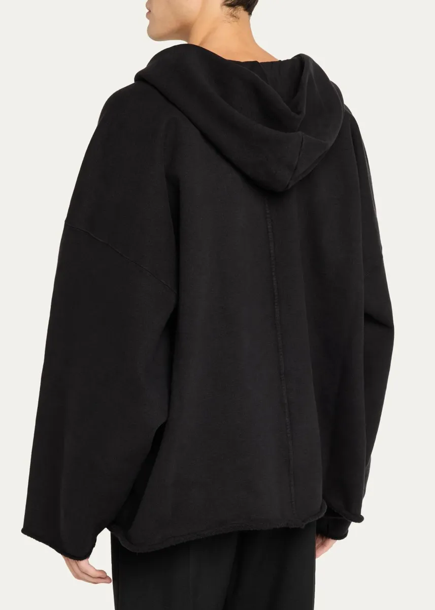 DRKSHDW RICK OWENS Men's Cotton Oversized Kaftan Hoodie | Thumbnail 3 DRKSHDW RICK OWENS Men's Cotton Oversized Kaftan Hoodie | Thumbnail 3