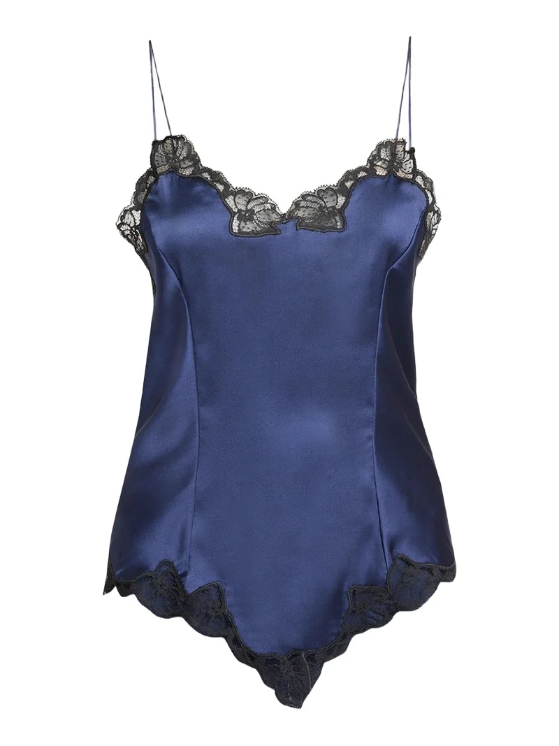 Isabel Marant Amael Lace-Trim Silk Cami Top