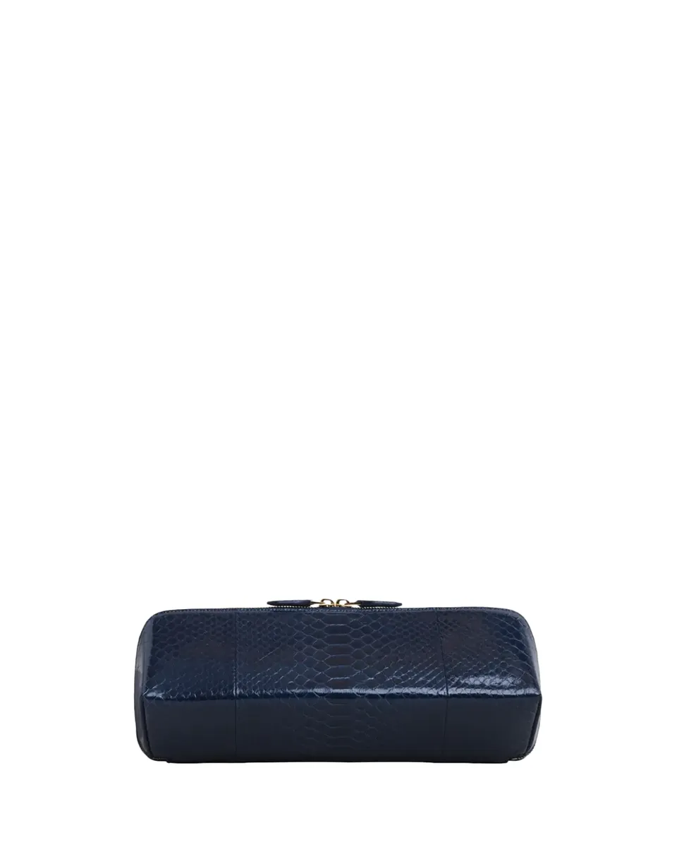 ALAÏA Delta Snakeskin Leather Clutch Bag | Thumbnail 2 ALAÏA Delta Snakeskin Leather Clutch Bag | Thumbnail 2