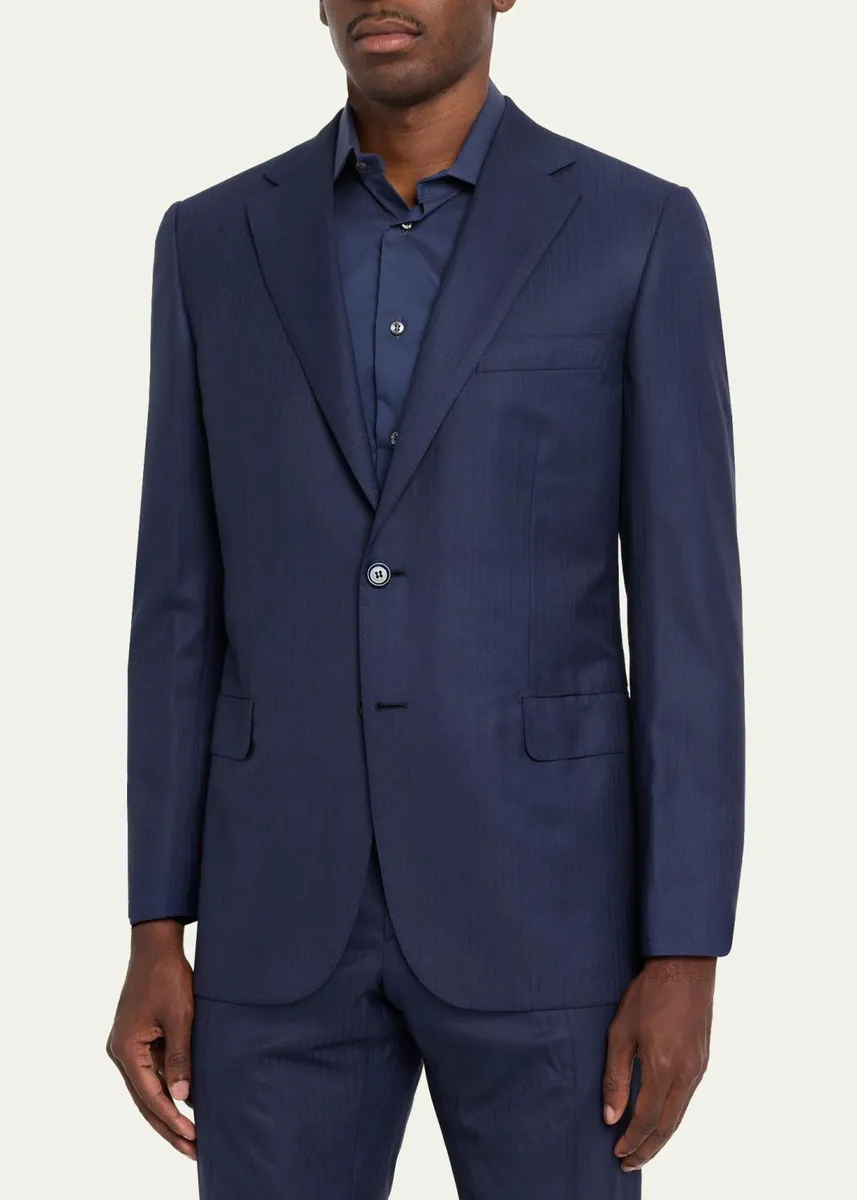 Brioni Men's Tonal Striped Two-Piece Suit | Thumbnail 4 Brioni Men's Tonal Striped Two-Piece Suit | Thumbnail 4