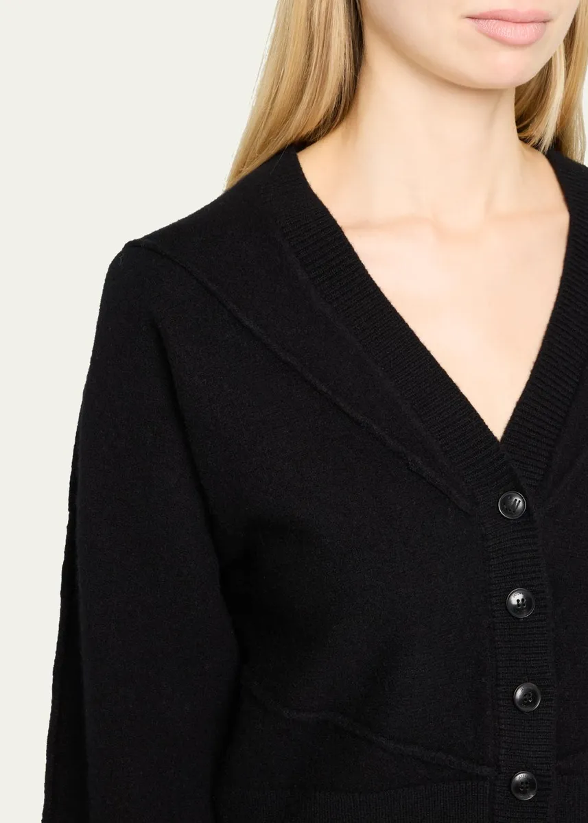 Jason Wu Collection Sculptural Merino Wool Crop V-Neck Cardigan | Thumbnail 9 Jason Wu Collection Sculptural Merino Wool Crop V-Neck Cardigan | Thumbnail 9