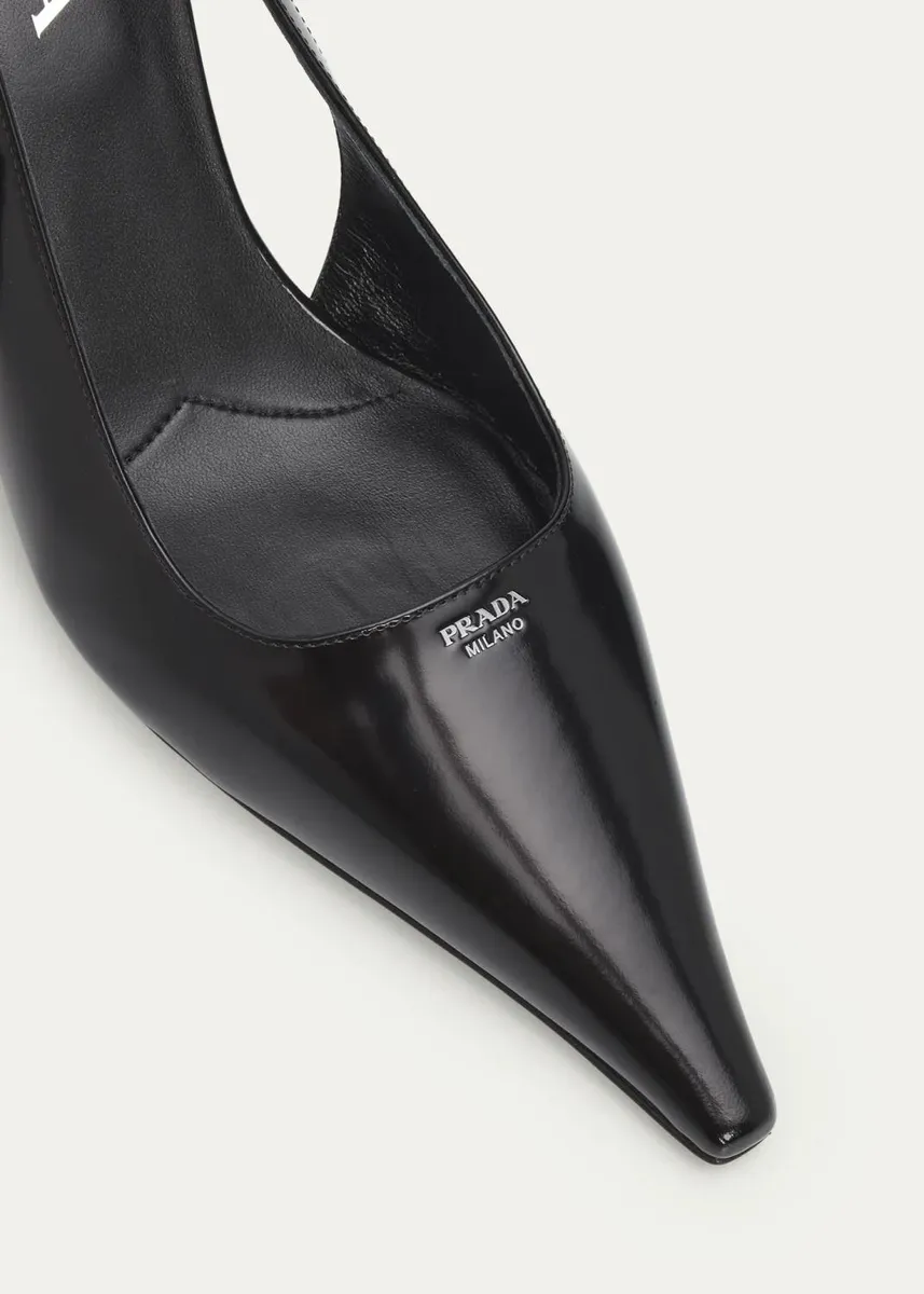 Prada 75mm Patent Leather Slingback Pumps | Thumbnail 5 Prada 75mm Patent Leather Slingback Pumps | Thumbnail 5