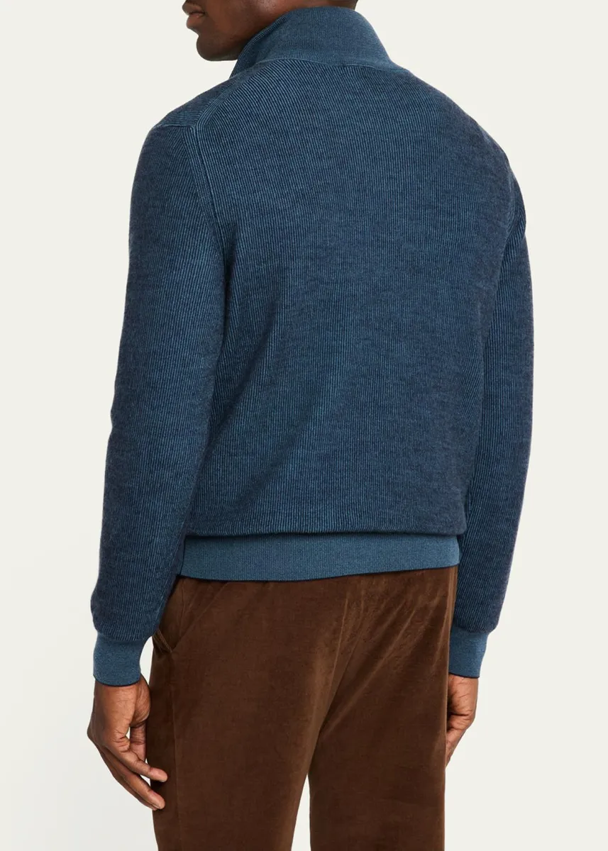 Brioni Men's Cashmere Quarter-Zip Sweater | Thumbnail 3 Brioni Men's Cashmere Quarter-Zip Sweater | Thumbnail 3