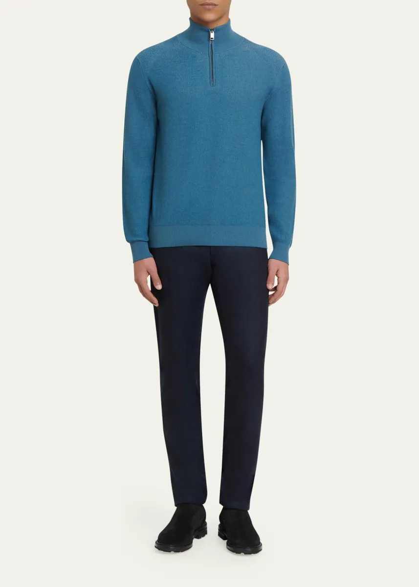 Brioni Men's Cashmere Quarter-Zip Sweater | Thumbnail 6 Brioni Men's Cashmere Quarter-Zip Sweater | Thumbnail 6
