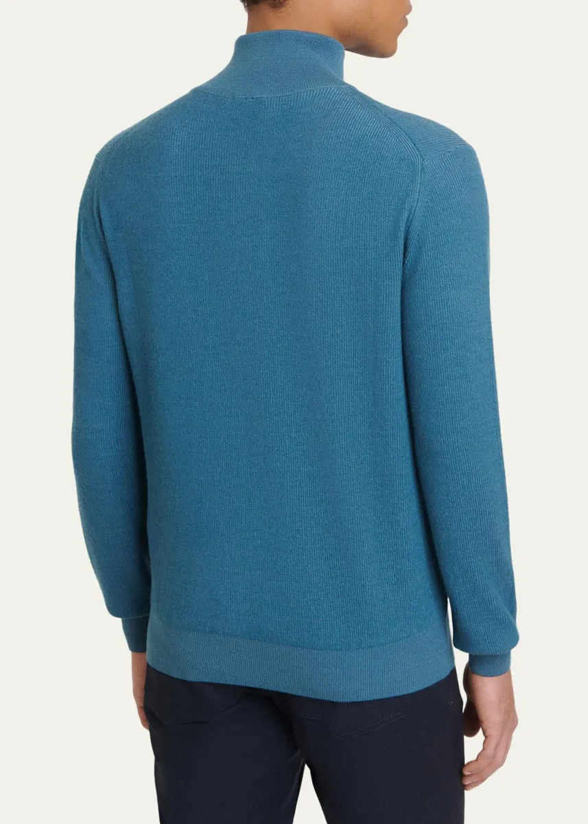 Brioni Men's Cashmere Quarter-Zip Sweater | Thumbnail 7 Brioni Men's Cashmere Quarter-Zip Sweater | Thumbnail 7