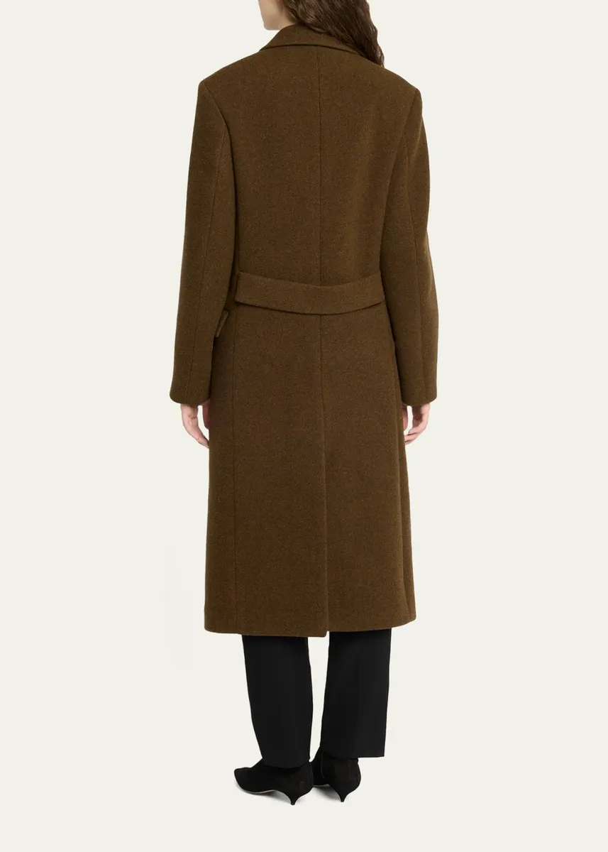 The Row Bamira Wool Double-Breasted Long Coat | Thumbnail 3 The Row Bamira Wool Double-Breasted Long Coat | Thumbnail 3