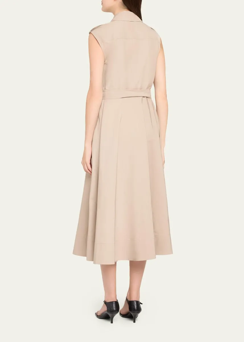 Toccin Gail Sleeveless Belted Midi Trench Dress | Thumbnail 3 Toccin Gail Sleeveless Belted Midi Trench Dress | Thumbnail 3